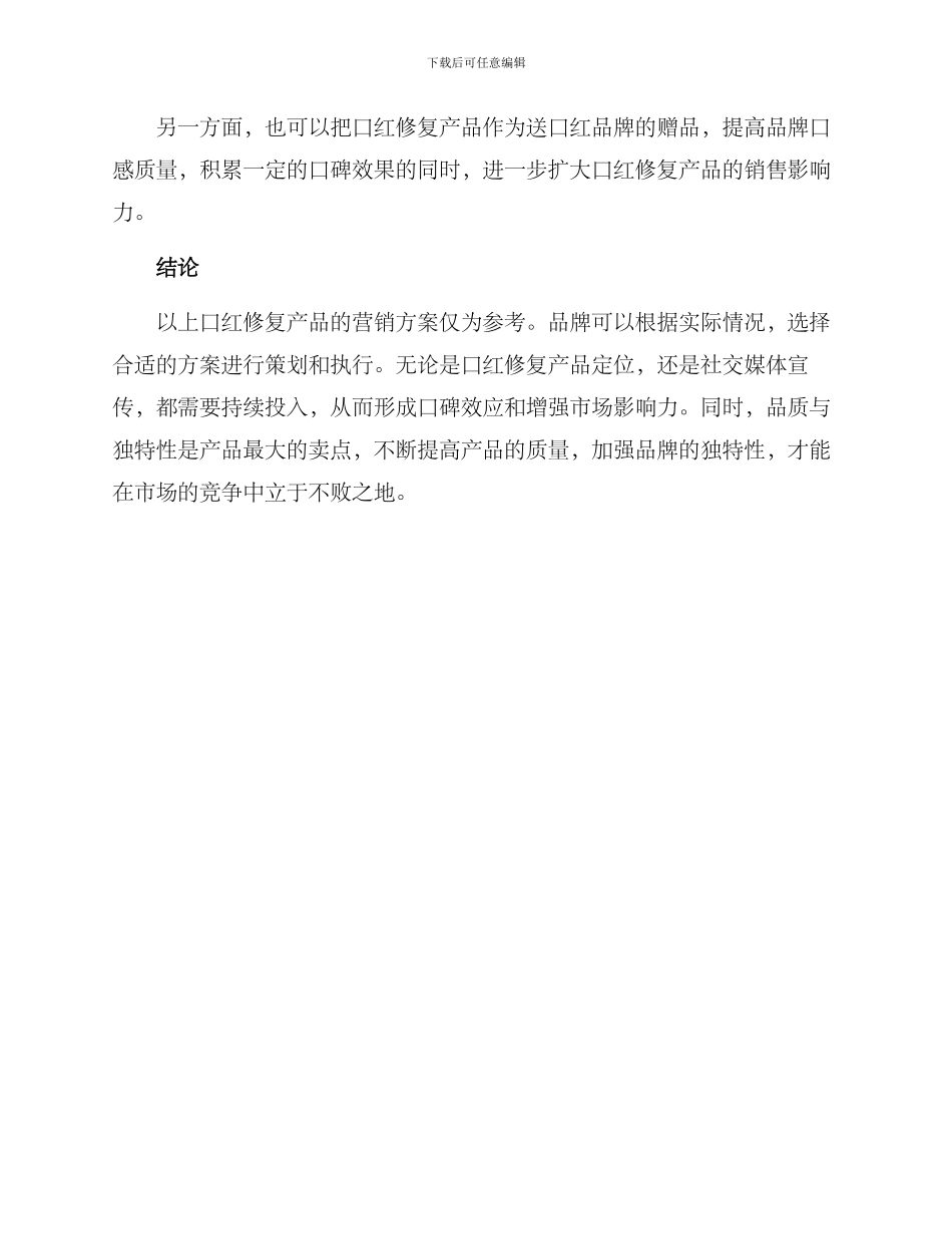 口红修复营销方案_第3页