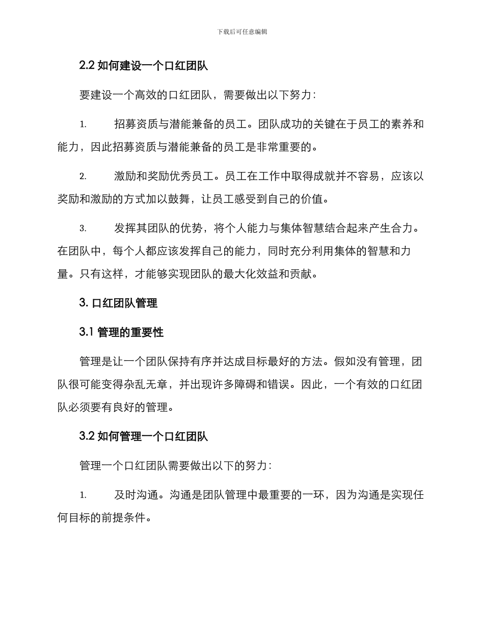 口红团队管理方案_第2页