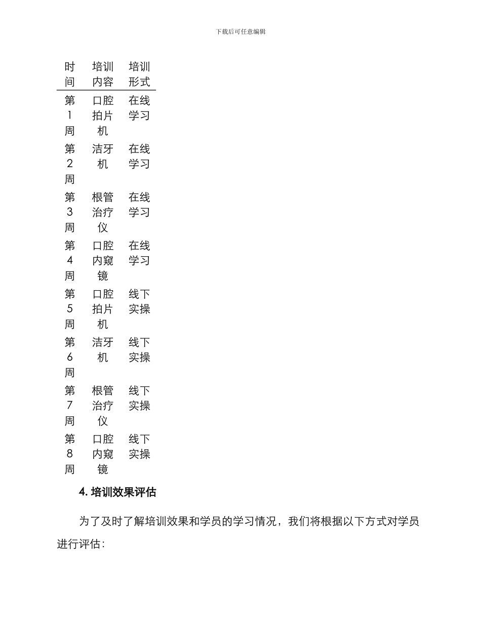 口腔仪器培训计划方案_第3页