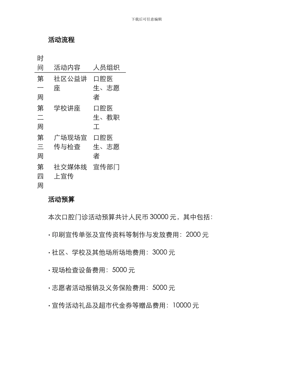 口腔门诊活动方案_第3页