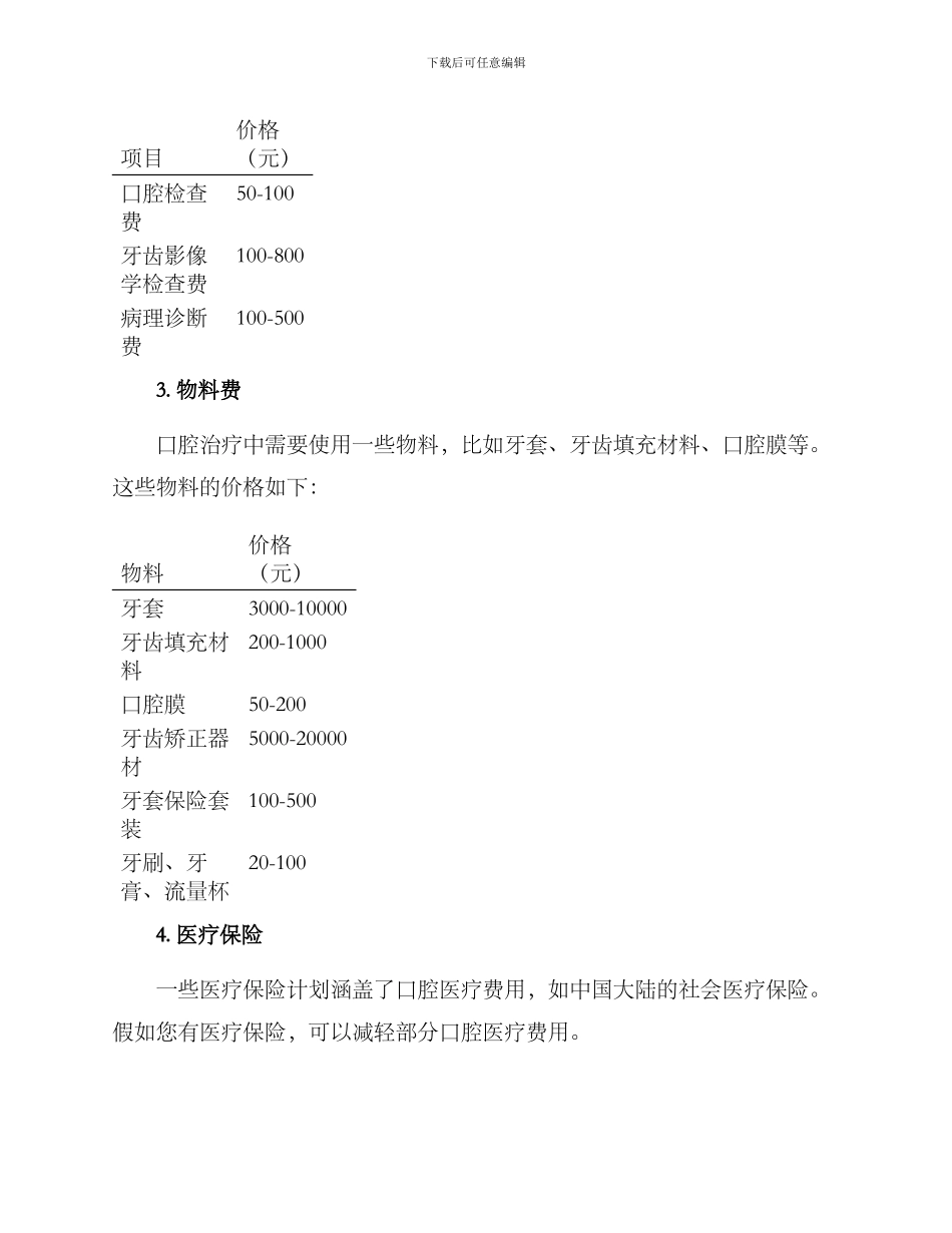 口腔门诊预算方案_第2页