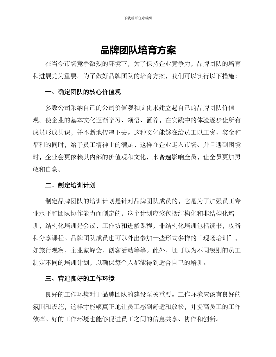 品牌团队培育方案_第1页