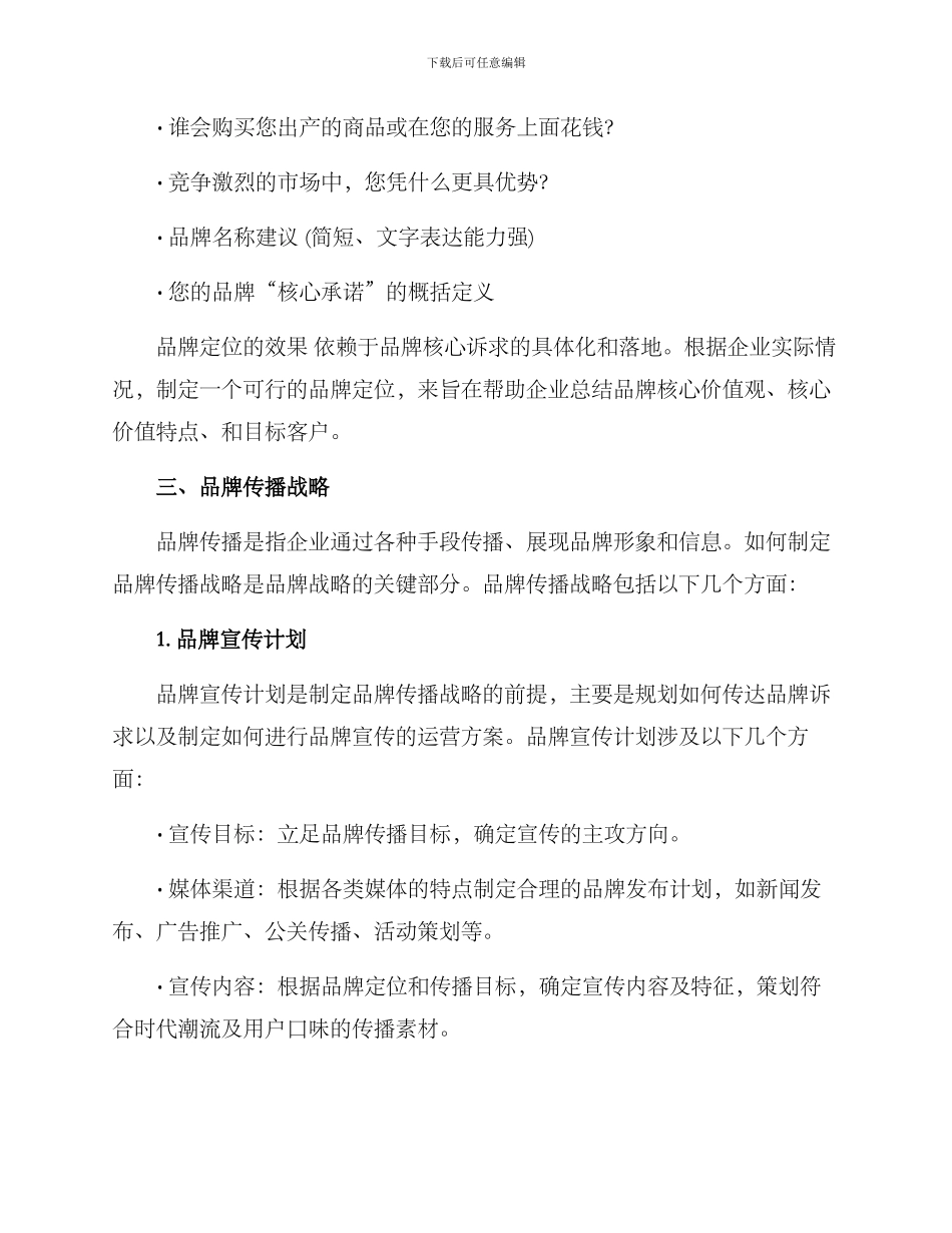 品牌战略行动方案_第2页