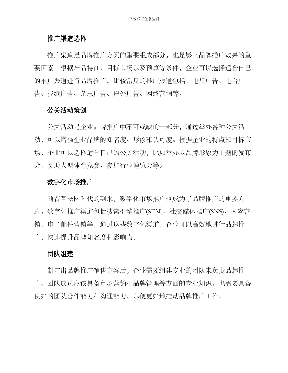 品牌推广销售方案_第2页