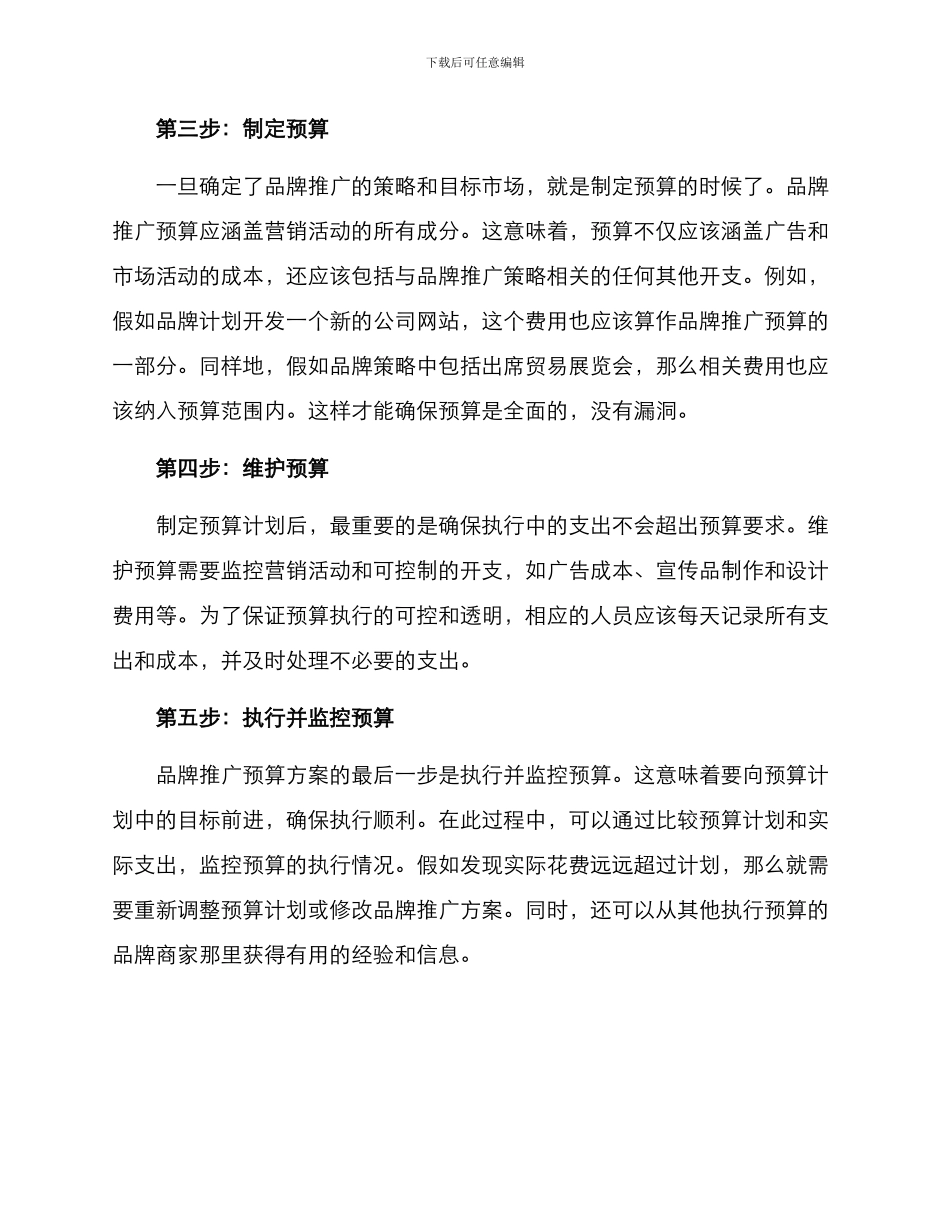 品牌推广预算方案_第2页