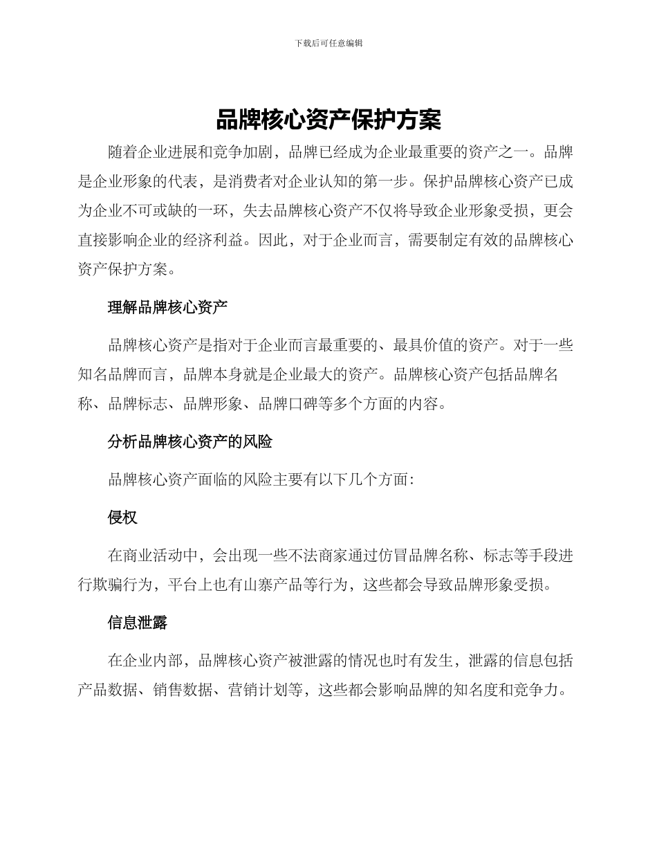 品牌核心资产保护方案_第1页