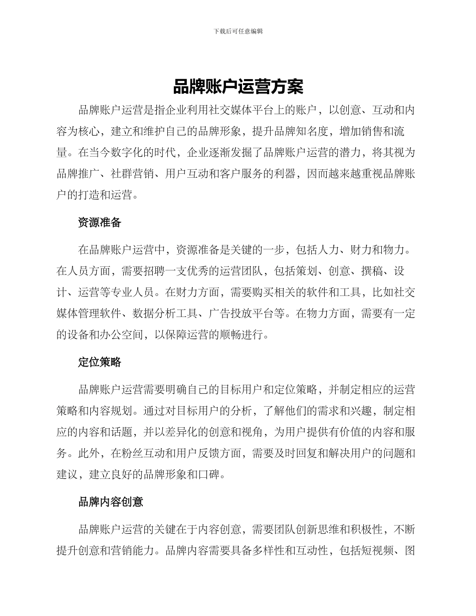 品牌账户运营方案_第1页