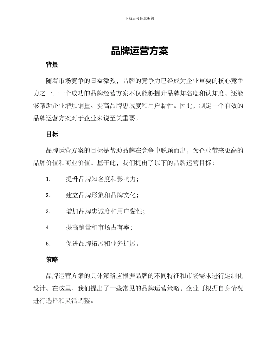 品牌运营方案_第1页