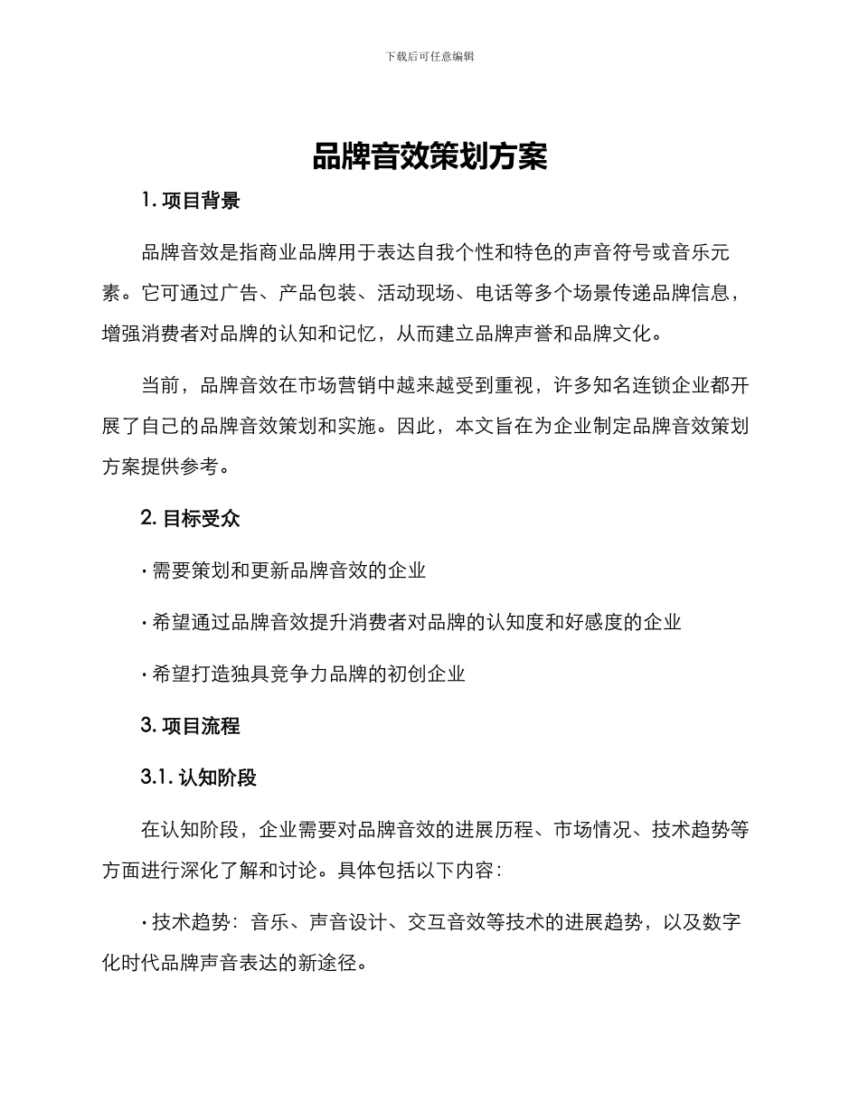 品牌音效策划方案_第1页