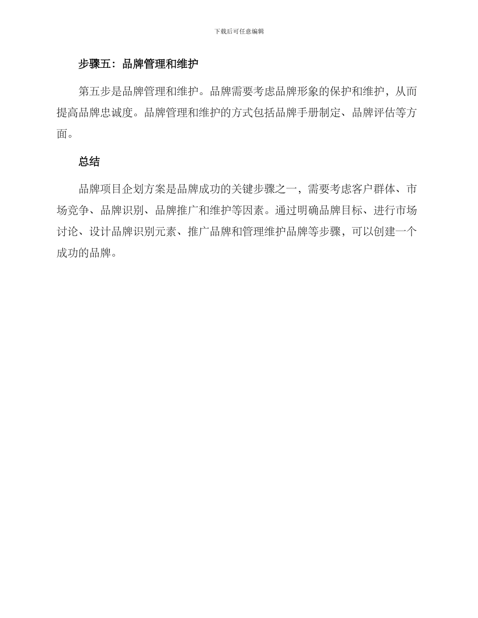 品牌项目企划方案_第3页