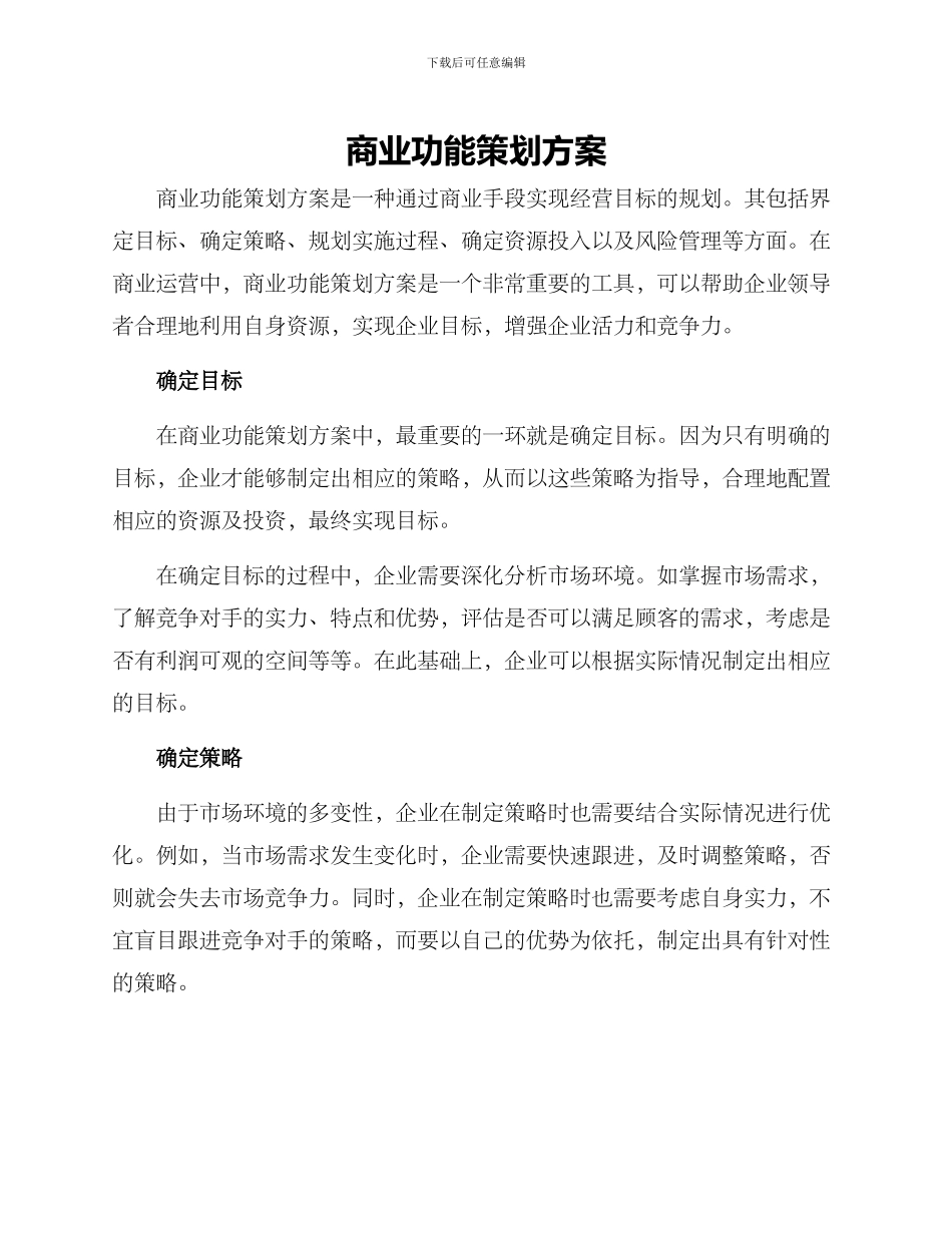 商业功能策划方案_第1页