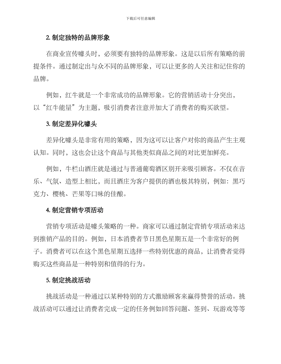 商业宣传噱头策略方案_第2页