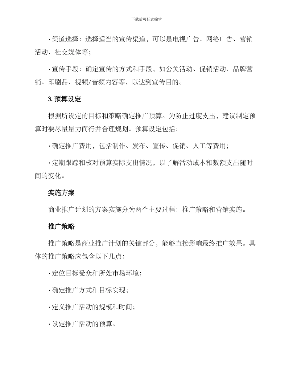 商业推广计划方案_第2页