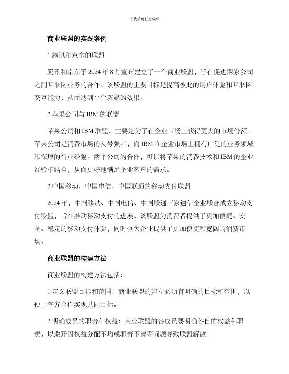 商业联盟方案_第2页