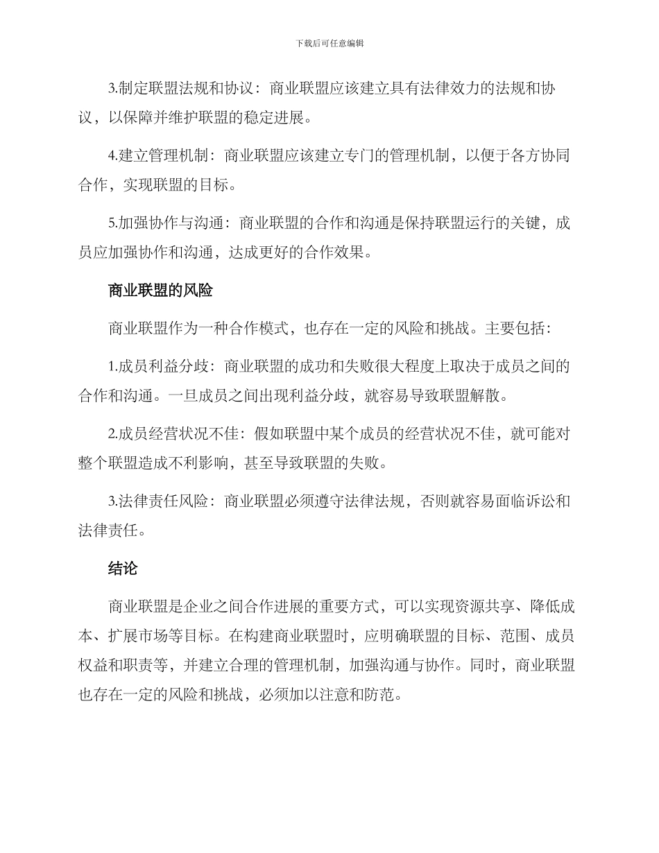商业联盟方案_第3页