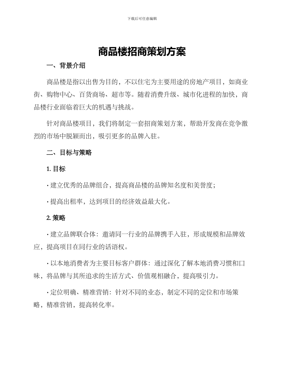 商品楼招商策划方案_第1页