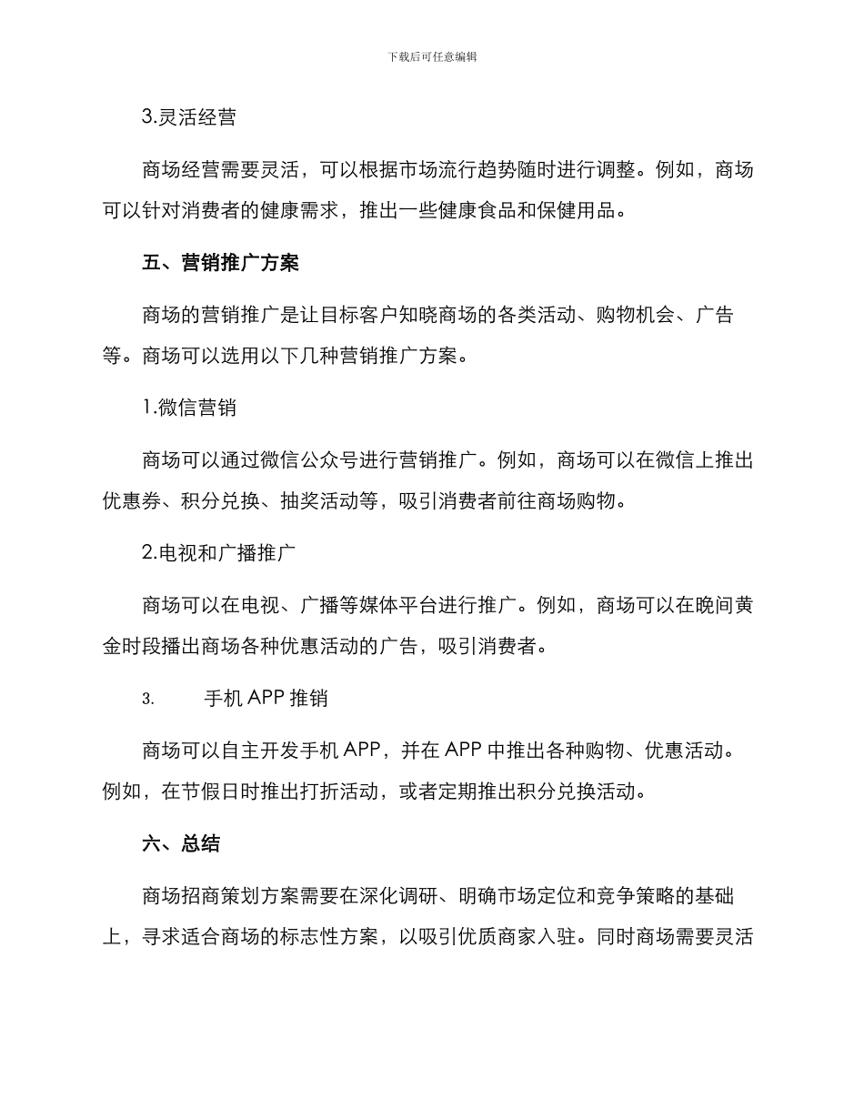 商场招商策划方案_第3页