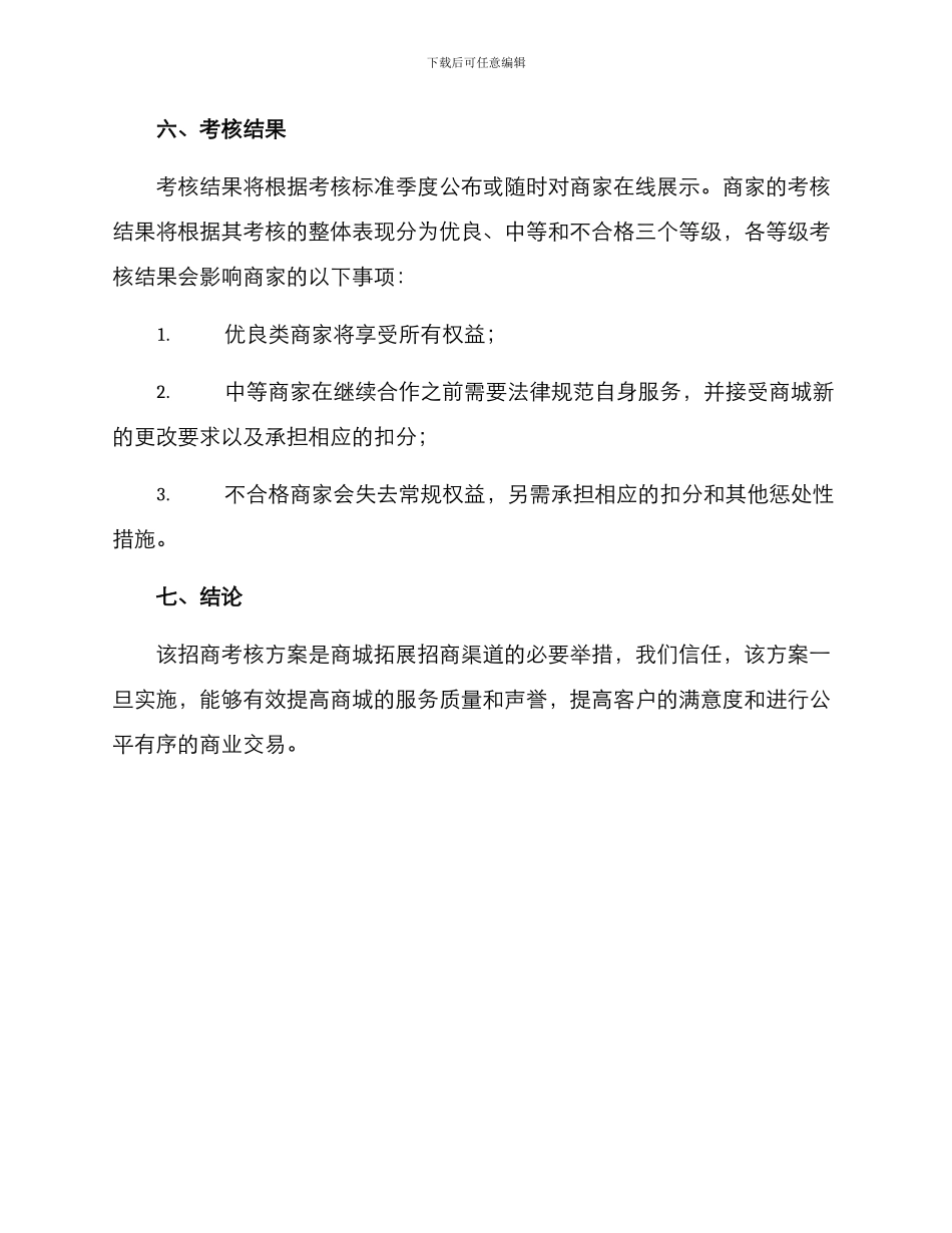 商城招商考核方案_第3页