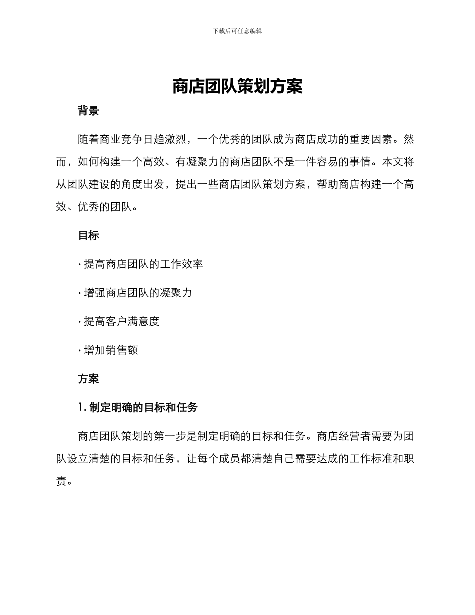 商店团队策划方案_第1页