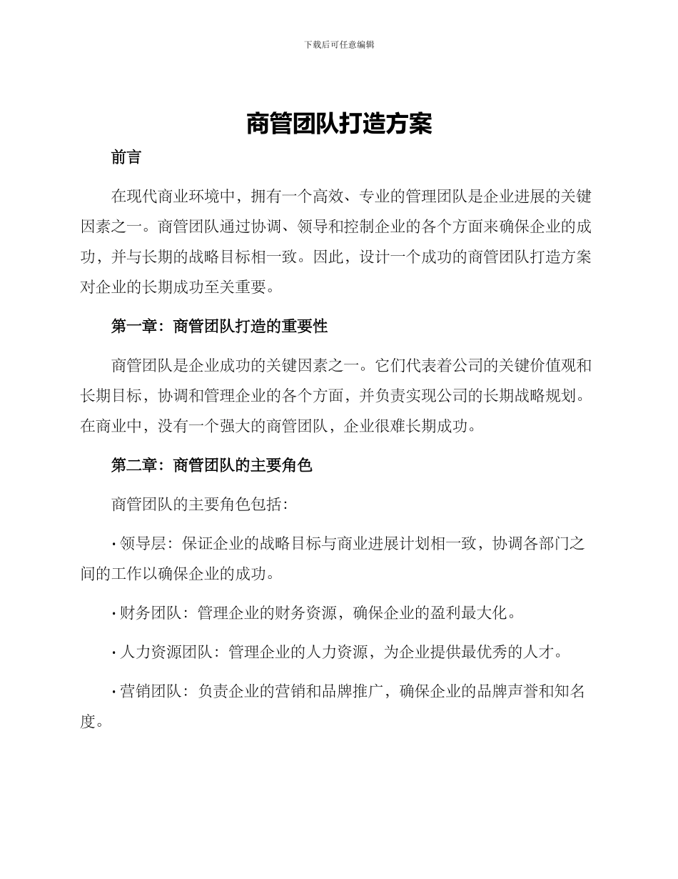 商管团队打造方案_第1页