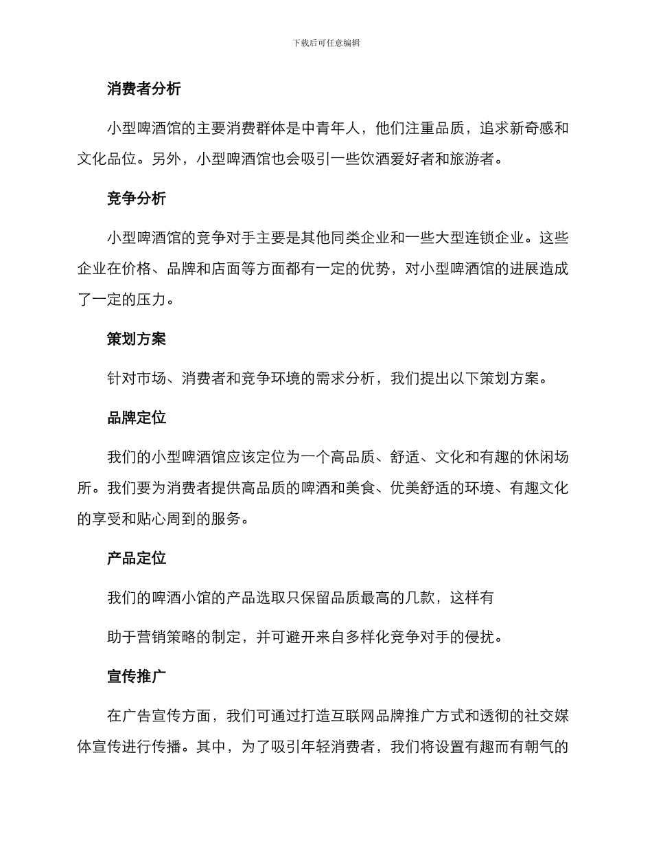 啤酒小馆策划方案_第2页