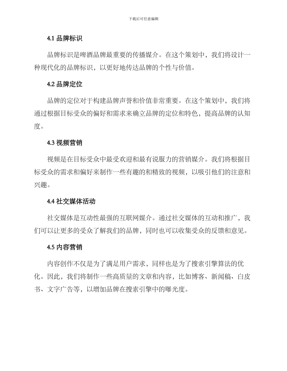 啤酒广告提案策划方案_第3页