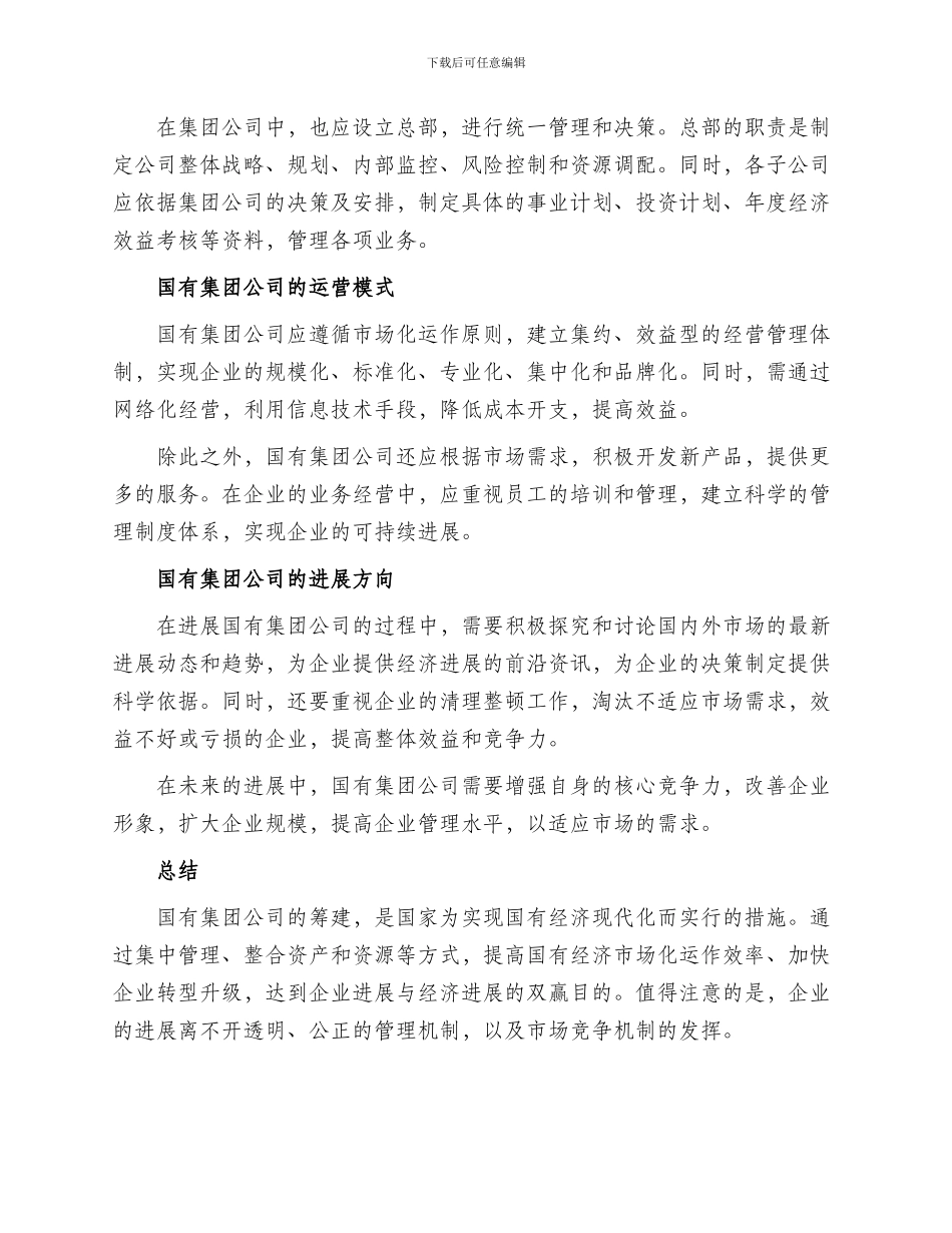 国有集团公司筹建方案_第2页