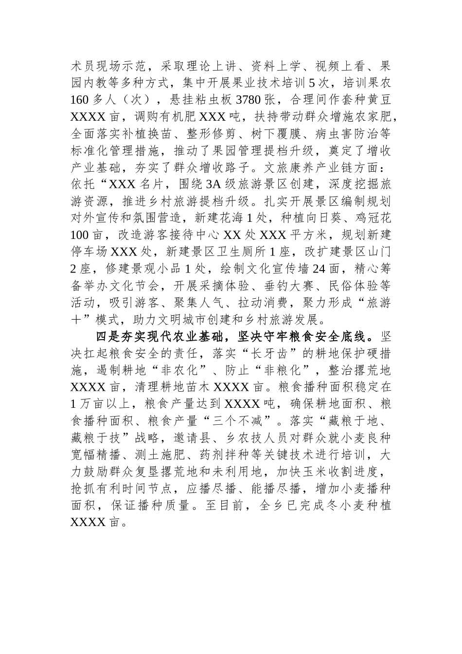 年终工作督查乡镇党委书记汇报_第3页