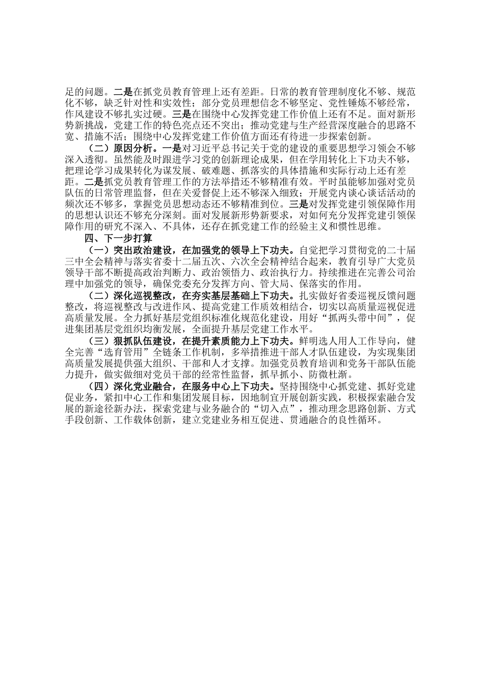 企业党委书记2024年抓基层党建工作述职报告_第2页