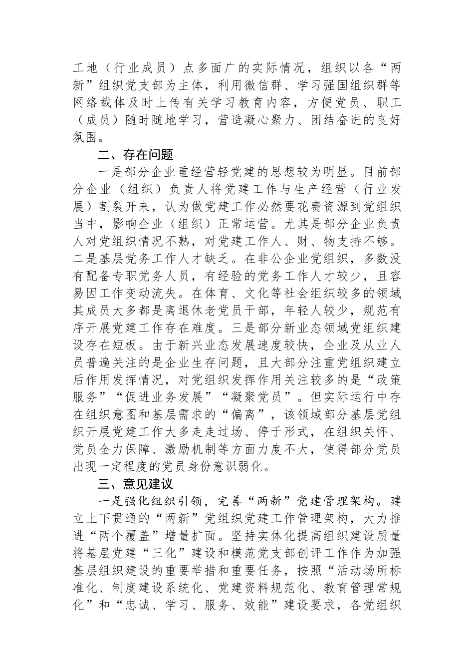 区2024年“两新”党建工作报告_第3页