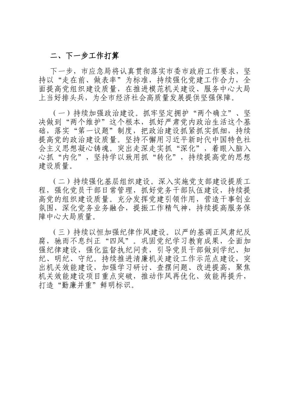 市应急局党组2024年推进全面从严治党工作总结_第3页