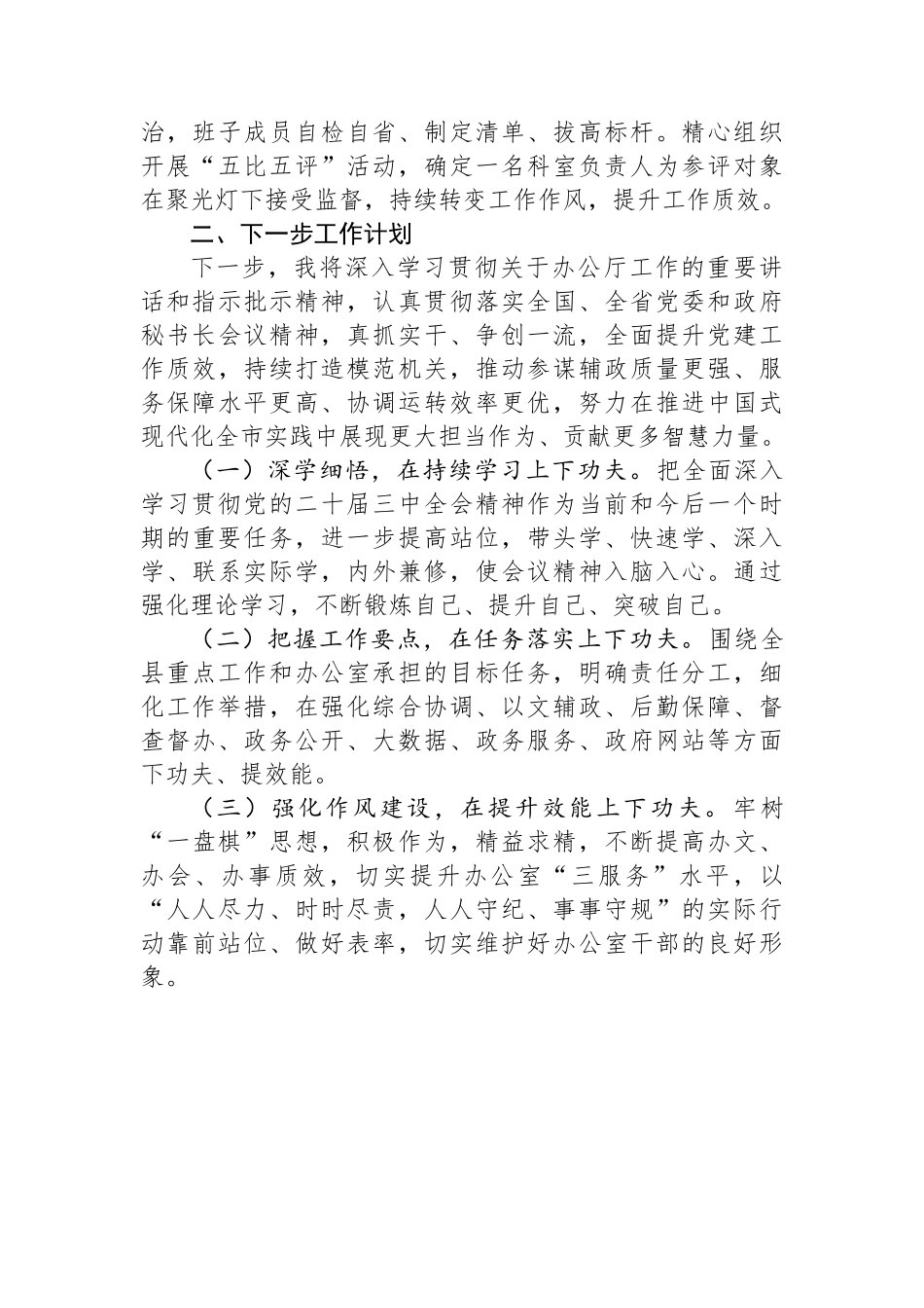 市政府办公室主任2024年述职述廉述党建报告_第3页