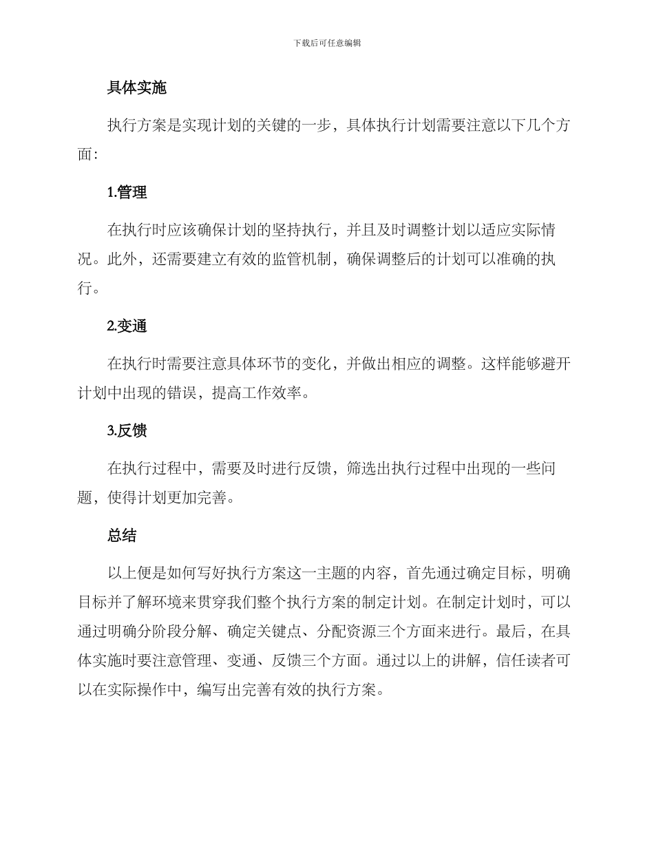 如何写好执行方案_第3页