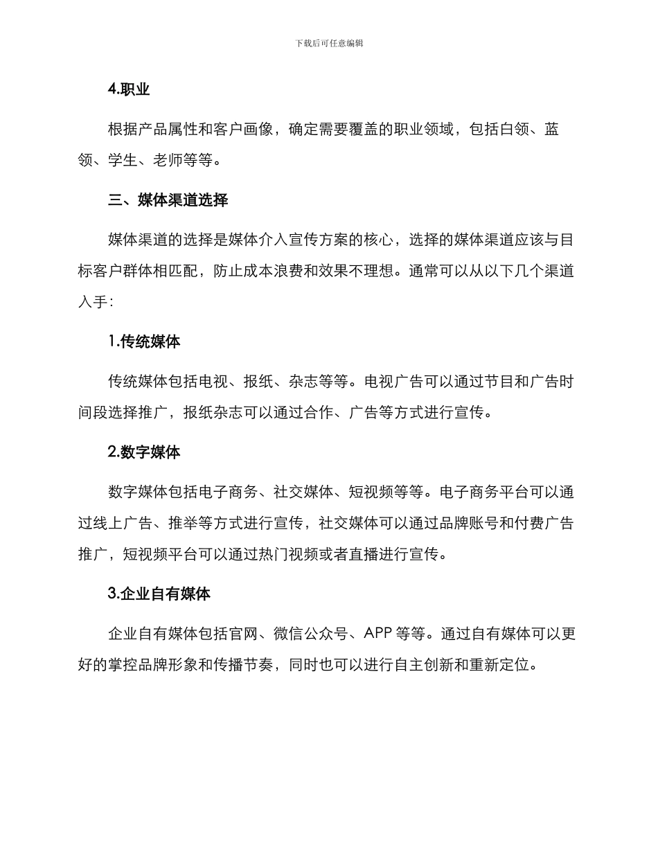 媒体介入宣传方案_第2页