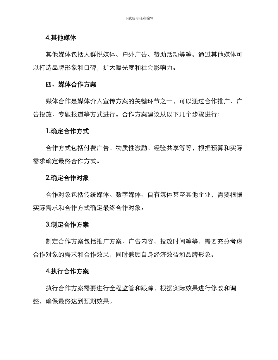 媒体介入宣传方案_第3页