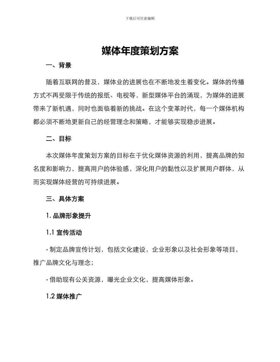 媒体年度策划方案_第1页
