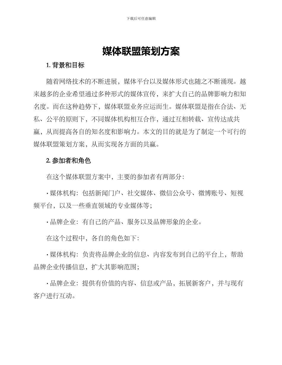 媒体联盟策划方案_第1页