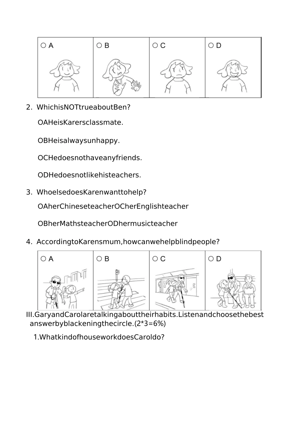 外国语学校小学三年级下3单元测试_第2页