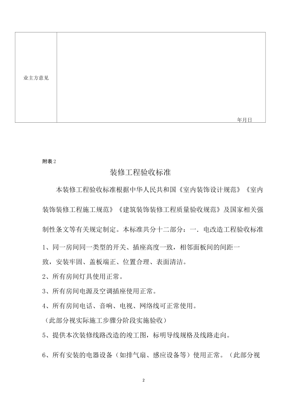 装修验收表格_第2页