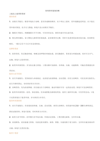 常用骨科鉴别诊断