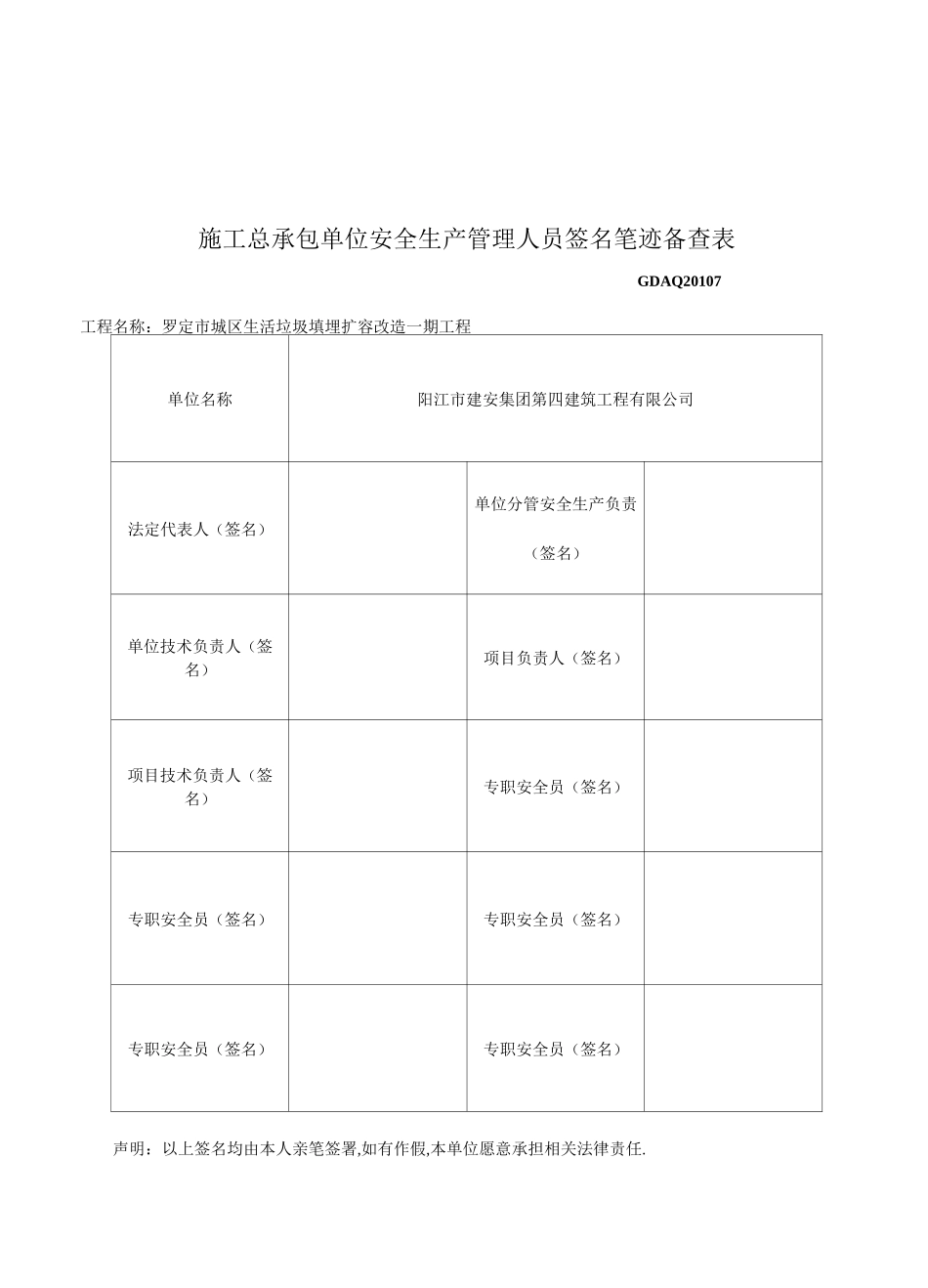 超过一定规模的危险性较大分部分项工程汇总表_第3页