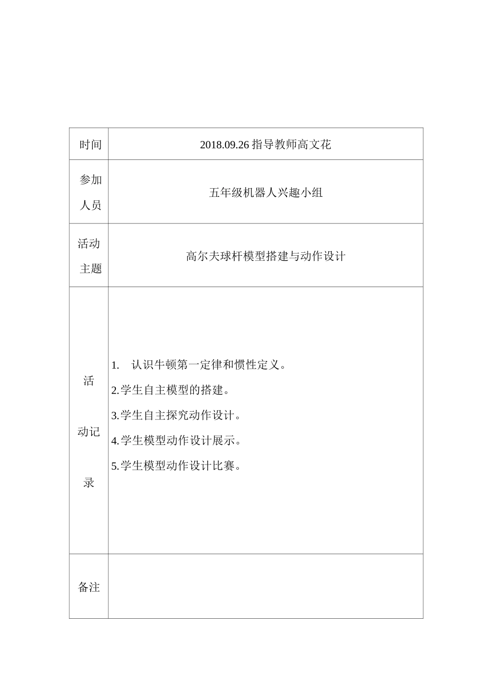 机器人实验活动记录_第3页