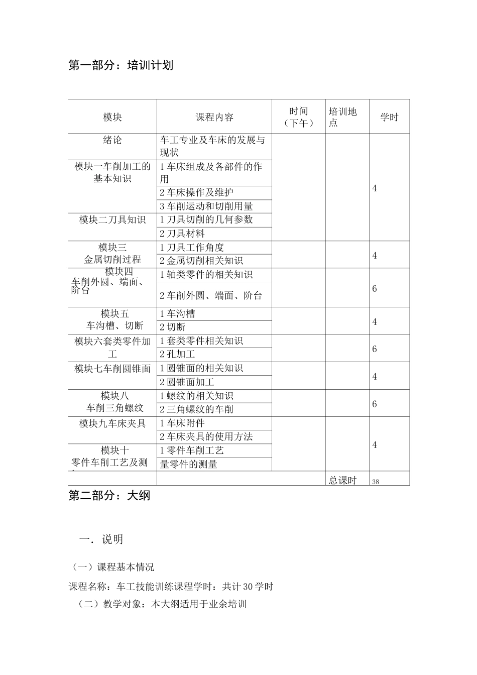 《车工》职业技能鉴定培训计划及教学大纲_第2页