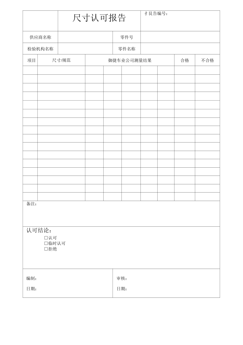 零部件OTS认可报告模板_第3页