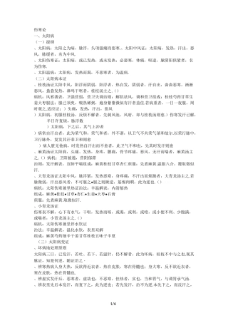 伤寒论(中西医结合主治考试)