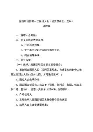 团支部委员会成立程序