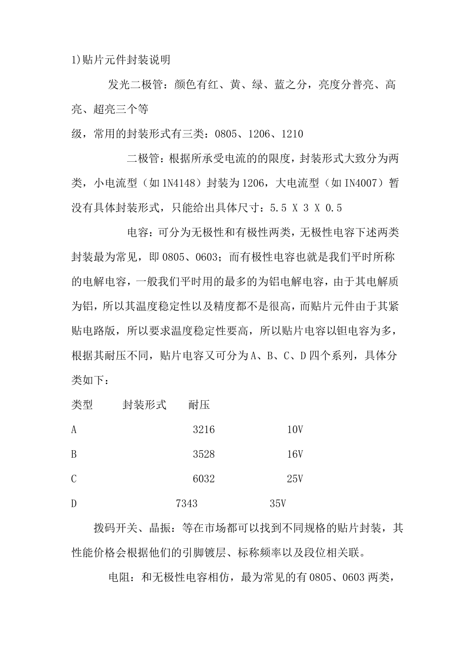 PCB贴片封装知识_第1页