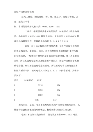 PCB贴片封装知识