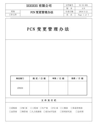 PCN变更管理程序