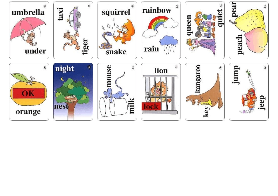 PEP人教版小学英语单词三年级下册卡片彩图_第1页